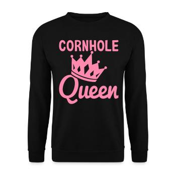 Cornhole Queen Cornhole Maman Corn Hole - Sweat-shirt Unisexe - noir - Devant - Alina (178cm) & Michal (187cm)