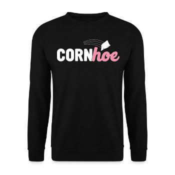 Funny Cornhole Girl Player Corn Hole - Sweat-shirt Unisexe - noir - Devant - Alina (178cm) & Michal (187cm)