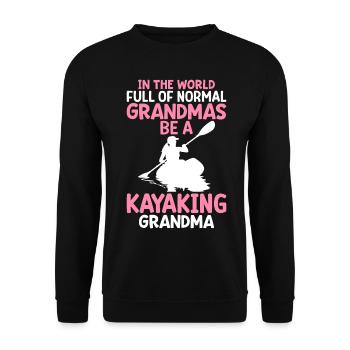 Kayak Granny Kayaker Granny - Sweat-shirt Unisexe - noir - Devant - Alina (178cm) & Michal (187cm)