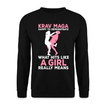 Arts martiaux de Krav Maga - Sweat-shirt Unisexe - noir - Devant - Alina (178cm) & Michal (187cm)