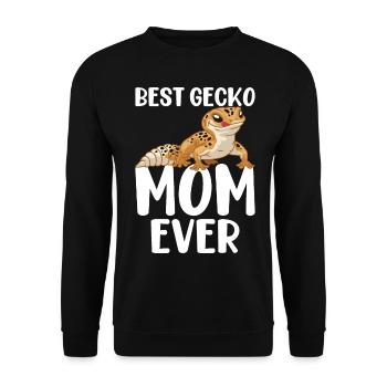 Léopard Lézard Reptile - Sweat-shirt Unisexe - noir - Devant - Alina (178cm) & Michal (187cm)