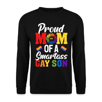LGBTQ mom - Unisex Sweatshirt - black - Front - Alina (178cm) & Michal (187cm)
