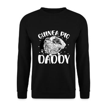 Propriétaire de cochon d’Inde - Papa cochon d’Inde - Sweat-shirt Unisexe - noir - Devant - Alina (178cm) & Michal (187cm)