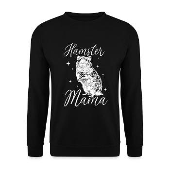 Hamsterliebhaber - Hamster Mama - Unisex Pullover - Schwarz - Vorne - Alina (178cm) & Michal (187cm)