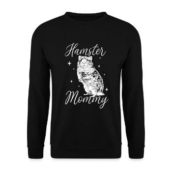 Hamsterbesitzer - Hamster Mama - Unisex Pullover - Schwarz - Vorne - Alina (178cm) & Michal (187cm)