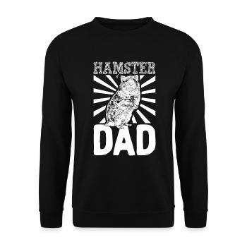 Hamsterbesitzer - Hamster Papa - Unisex Pullover - Schwarz - Vorne - Alina (178cm) & Michal (187cm)