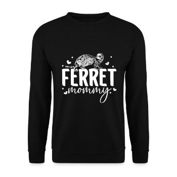 Frettchenbesitzer - Frettchen Mama - Unisex Pullover - Schwarz - Vorne - Alina (178cm) & Michal (187cm)