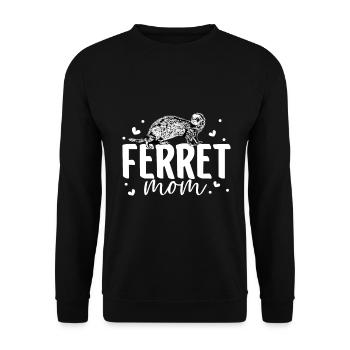 Frettchenbesitzer - Frettchen Mama - Unisex Pullover - Schwarz - Vorne - Alina (178cm) & Michal (187cm)