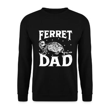 Frettchenbesitzer - Frettchen Papa - Unisex Pullover - Schwarz - Vorne - Alina (178cm) & Michal (187cm)