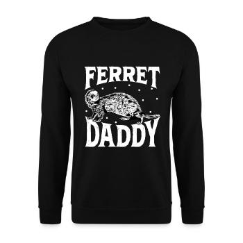 Frettchenbesitzer - Frettchen Papa - Unisex Pullover - Schwarz - Vorne - Alina (178cm) & Michal (187cm)