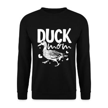 Propriétaire de canard - maman canard - Sweat-shirt Unisexe - noir - Devant - Alina (178cm) & Michal (187cm)