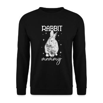 Hasenbesitzer - Hasen Mama - Unisex Pullover - Schwarz - Vorne - Alina (178cm) & Michal (187cm)