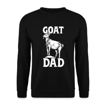 Goat owner - goat dad - Unisex Sweatshirt - black - Front - Alina (178cm) & Michal (187cm)