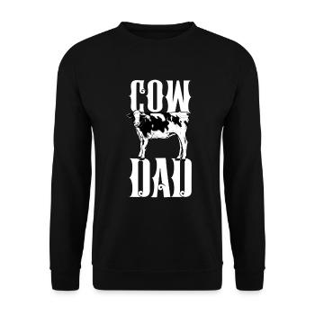 Cow owner - cow dad - Unisex Sweatshirt - black - Front - Alina (178cm) & Michal (187cm)