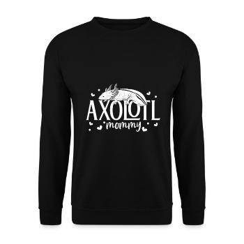 Axolotl Owner - Axolotl Mama - Unisex Sweatshirt - black - Front - Alina (178cm) & Michal (187cm)