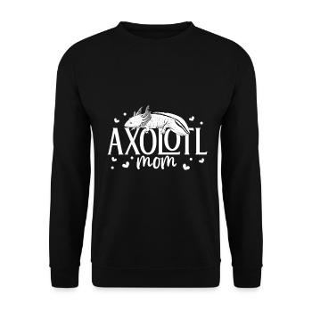Axolotl Owner - Axolotl Mama - Unisex Sweatshirt - black - Front - Alina (178cm) & Michal (187cm)