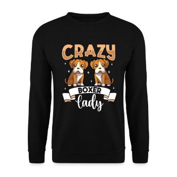 Crazy Boxer Lady - Boxer - Sweat-shirt Unisexe - noir - Devant - Alina (178cm) & Michal (187cm)