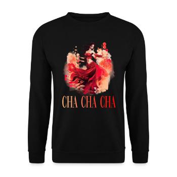 Cha Cha Cha Tanz Kubanischer Tanz Kuba Urlaub - Unisex Pullover - Schwarz - Vorne - Alina (178cm) & Michal (187cm)
