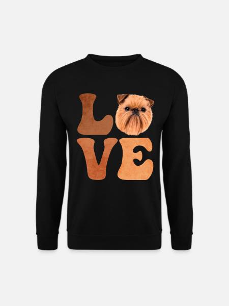 Brüsseler Griffon Hund LIEBE - Unisex Pullover - Schwarz