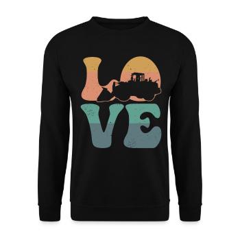 Bulldozer Heavy Equipment Operator HEO Truck LO - Unisex Sweatshirt - black - Front - Alina (178cm) & Michal (187cm)