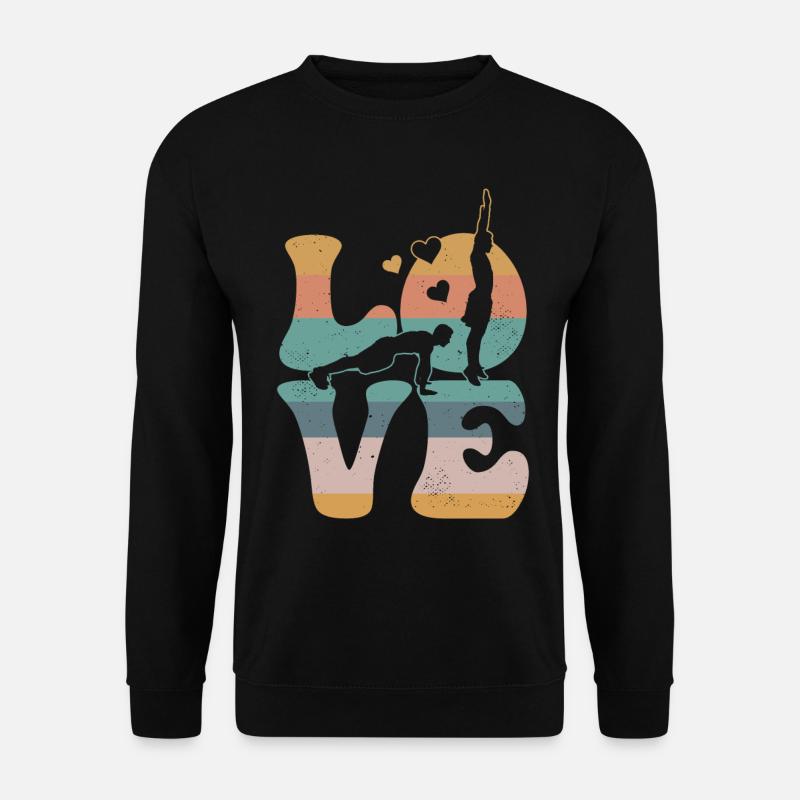 Burpees Workout Fitnessstudio LIEBE - Unisex Pullover - Schwarz