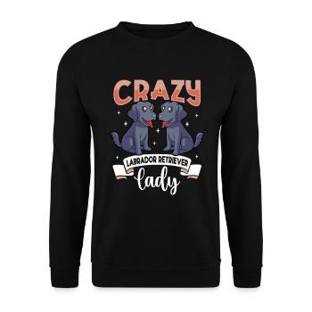 Crazy Labrador Retriever Lady - Labrador Retriever - Unisex Sweatshirt - black - Front - Alina (178cm) & Michal (187cm)