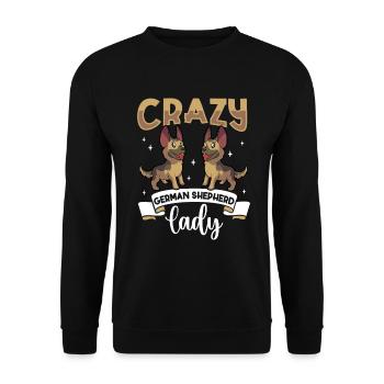 Crazy German Shepherd Lady - Schäferhund - Sweat-shirt Unisexe - noir - Devant - Alina (178cm) & Michal (187cm)