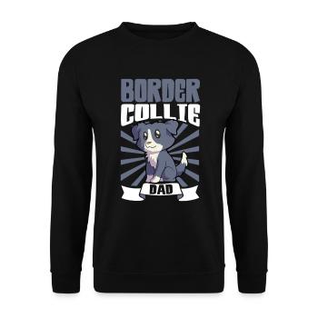 Border Collie Dad - Border Collie - Unisex Sweatshirt - black - Front - Alina (178cm) & Michal (187cm)
