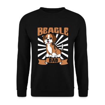 Beagle Dad - Beagle - Unisex Sweatshirt - black - Front - Alina (178cm) & Michal (187cm)