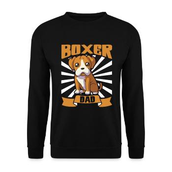 Boxer Dad - Boxer - Unisex Pullover - Schwarz - Vorne - Alina (178cm) & Michal (187cm)