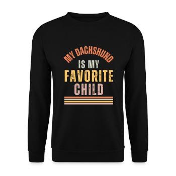 Dachshund dog mom - Unisex Pullover - Schwarz - Vorne - Alina (178cm) & Michal (187cm)