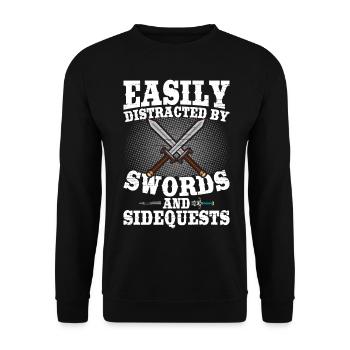 Jeux de rôle en direct LARP - Sweat-shirt Unisexe - noir - Devant - Alina (178cm) & Michal (187cm)