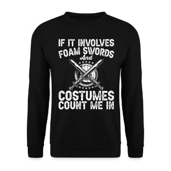 Jeux de rôle en direct LARP - Sweat-shirt Unisexe - noir - Devant - Alina (178cm) & Michal (187cm)