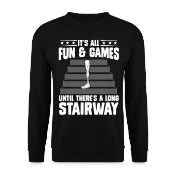 Beinprothese - Unisex Pullover - Schwarz - Vorne - Alina (178cm) & Michal (187cm)