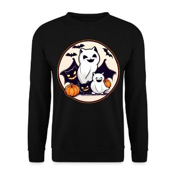 Mignons monstres d’Halloween - Sweat-shirt Unisexe - noir - Devant - Alina (178cm) & Michal (187cm)