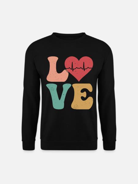Herzkrankenschwester Kardiologie CNS LOVE - Unisex Pullover - Schwarz