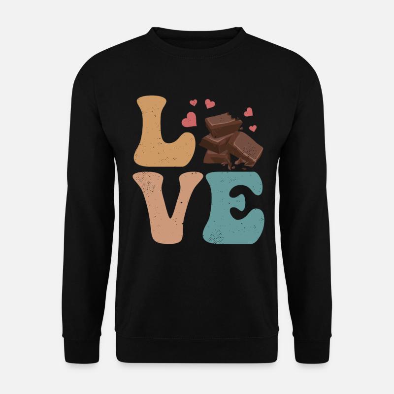 Schokoladen Schokoriegel LOVE - Unisex Pullover - Schwarz