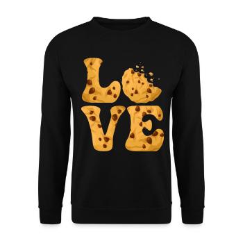 Chocolate Chip Cookie Chocolate Chip Dealer LOVE - Unisex Sweatshirt - black - Front - Alina (178cm) & Michal (187cm)