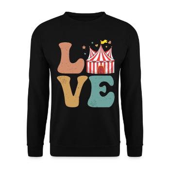 Cirque Carnaval AMOUR - Sweat-shirt Unisexe - noir - Devant - Alina (178cm) & Michal (187cm)