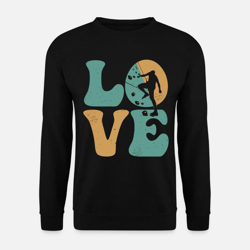 Grimpeur grimpeur de bloc LOVE - Sweat-shirt Unisexe - noir