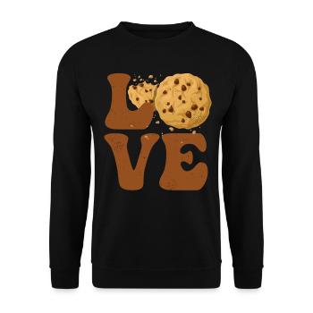 Cookie Scout Scouting Cookie Vendeur AMOUR - Sweat-shirt Unisexe - noir - Devant - Alina (178cm) & Michal (187cm)