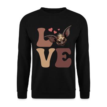 El Chupacabra Kryptide Kryptozoologie LIEBE - Unisex Pullover - Schwarz - Vorne - Alina (178cm) & Michal (187cm)