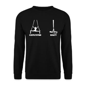 Aerial Silk Tightrope Walker Acrobatics - Unisex Sweatshirt - black - Front - Alina (178cm) & Michal (187cm)