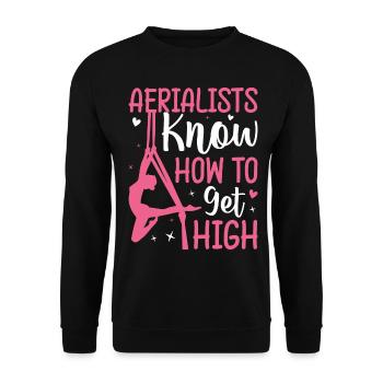 Silk acrobatics in the air - Unisex Sweatshirt - black - Front - Alina (178cm) & Michal (187cm)