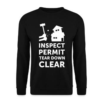 Journée de démolition de maisons - Sweat-shirt Unisexe - noir - Devant - Alina (178cm) & Michal (187cm)