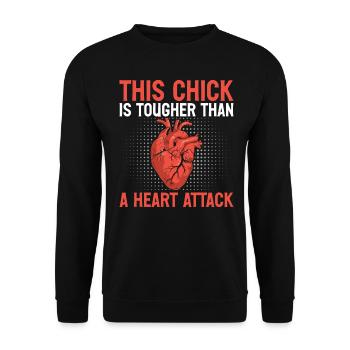 Récupération après une chirurgie à cœur ouvert - Sweat-shirt Unisexe - noir - Devant - Alina (178cm) & Michal (187cm)