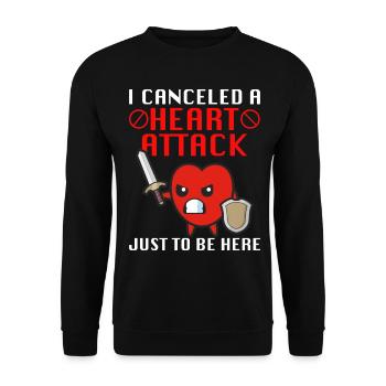 Drôle de récupération pendant la chirurgie ouverte - Sweat-shirt Unisexe - noir - Devant - Alina (178cm) & Michal (187cm)