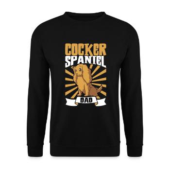 Cocker Spaniel Dad - Cocker Spaniel - Unisex Sweatshirt - black - Front - Alina (178cm) & Michal (187cm)