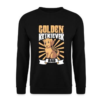 Golden Retriever Dad - Golden Retriever - Unisex Sweatshirt - black - Front - Alina (178cm) & Michal (187cm)