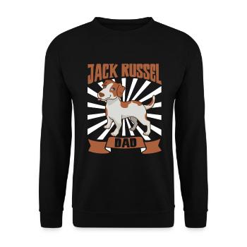 Jack Russel Dad - Jack Russel Terrier - Unisex Pullover - Schwarz - Vorne - Alina (178cm) & Michal (187cm)